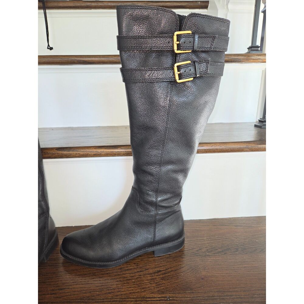 Franco Sarto 100% Leather Tall Knee High Riding Boots Equestrian Size 7